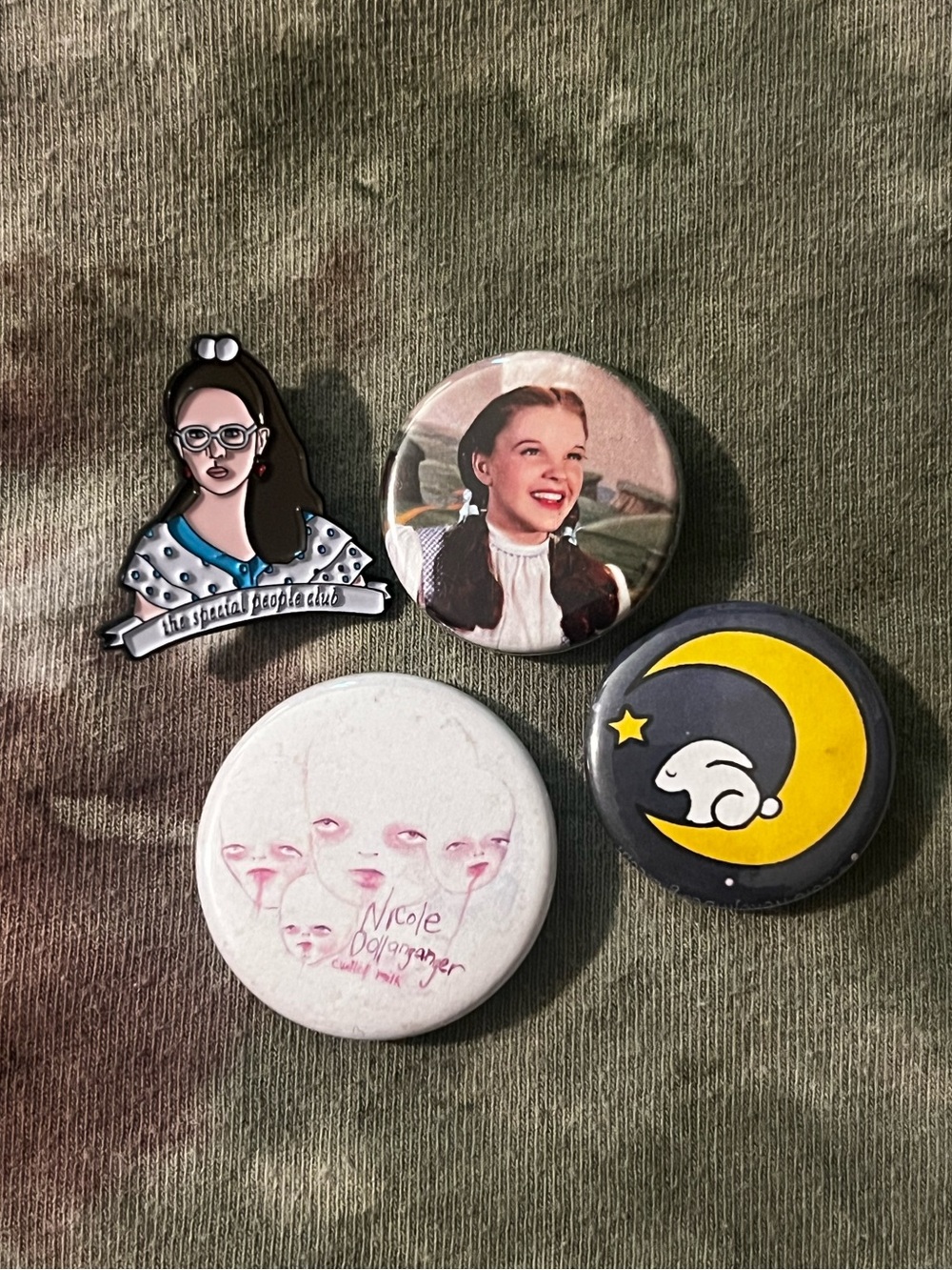 NICOLE DOLLANGANGER, Welcome to the Dollhouse, Dorothy, & Lunar Bunny Button Pin